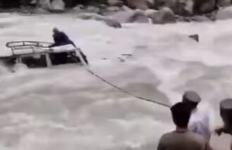 Car Falls In Rupin River