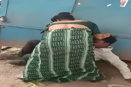 Husband-Wife Fight On Road