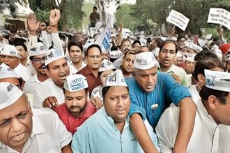 AAP Protest in Chhattisgarh