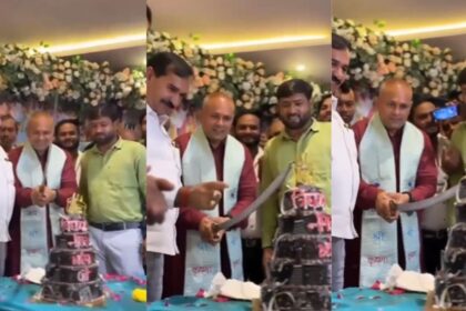 Jabalpur MLA Birthday Sword Cake Cutting