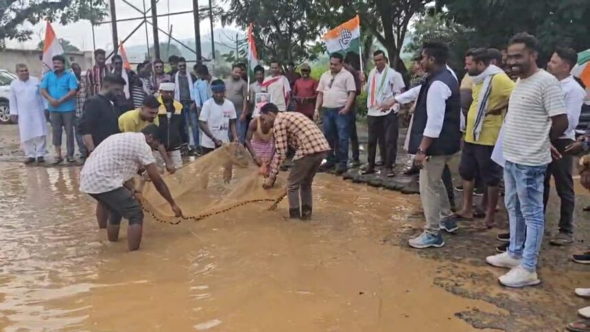 Bijapur Barsur Highway Protest
