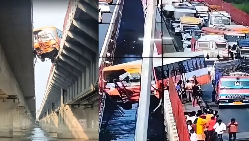 Bus Accident on Ganga Bridge