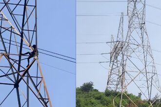 Youth Climbs Electric Tower