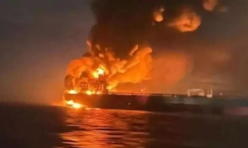 Explosion on The Black Ship