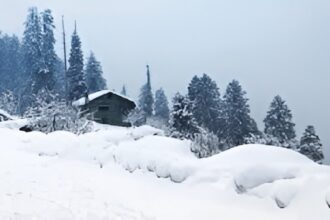 Snowfall in North India