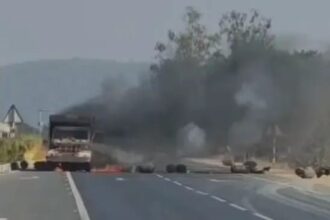 Commercial Gas Cylinder Pickup Fire