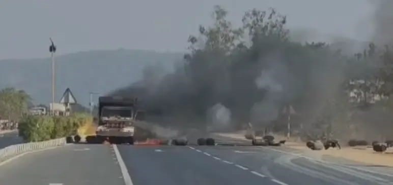 Commercial Gas Cylinder Pickup Fire