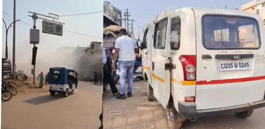 Chhattisgarh School Vehicle Fire