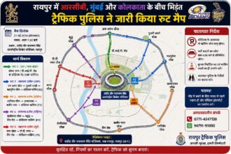 Raipur Stadium Traffic Route
