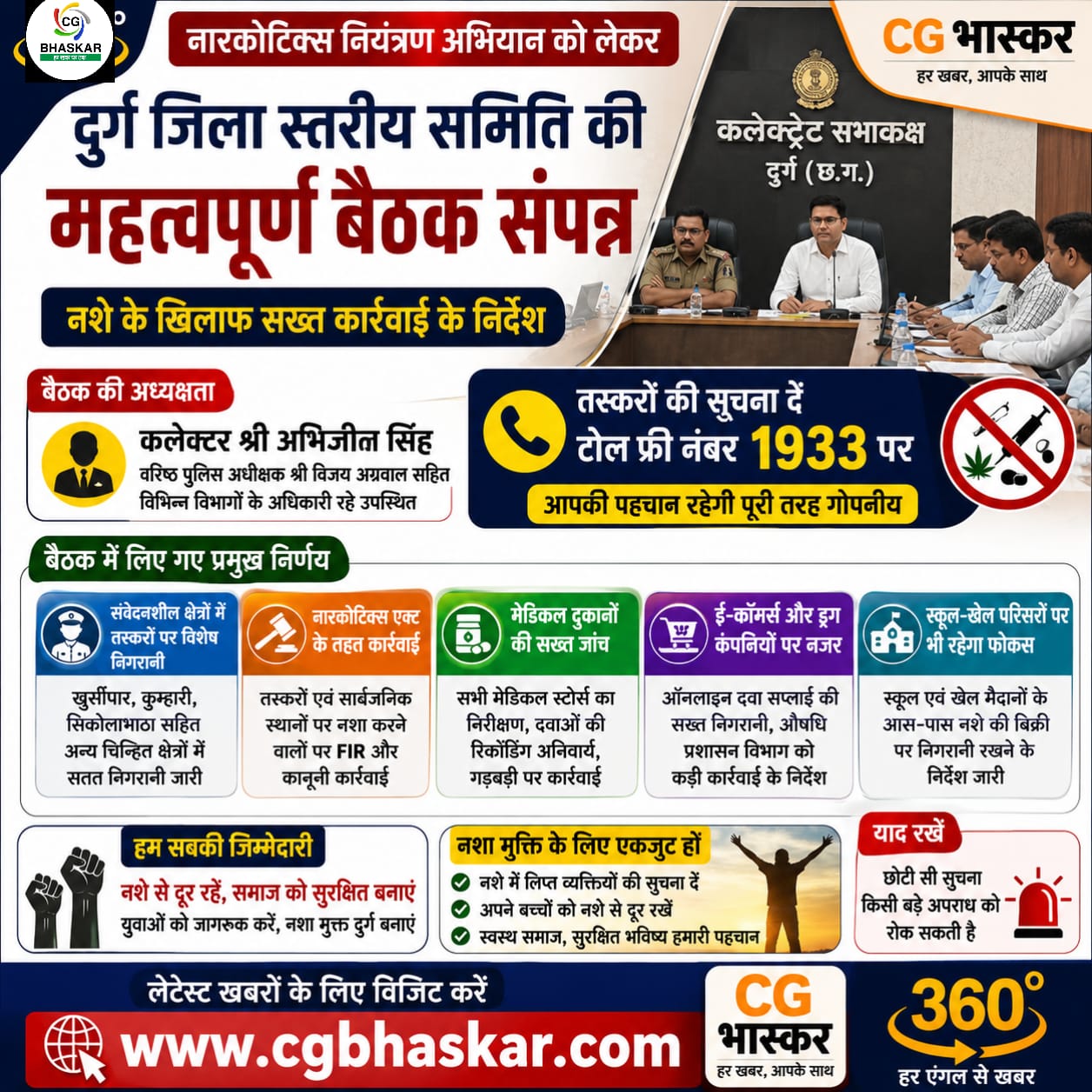 Durg News : नशे के खिलाफ सख्त अभियान