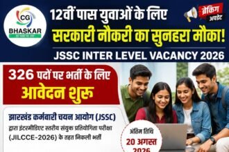 Inter Level Vacancy 2026 : 12वीं पास के लिए 326 पदों पर भर्ती, 20 अगस्त तक आवेदन