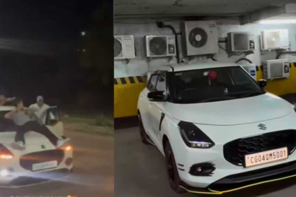 Raipur Car Stunt Viral Video