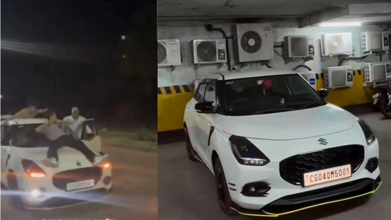Raipur Car Stunt Viral Video