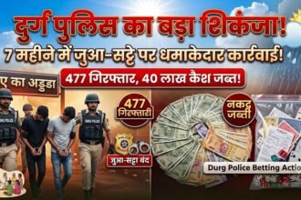 Betting Action Durg Police : 7 महीने में जुआ-सट्टे पर दुर्ग पुलिस का बड़ा शिकंजा, 477 गिरफ्तार, 40 लाख कैश जब्त