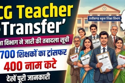 CG Teacher Transfer : शिक्षा विभाग ने जारी की तबादला सूची, 700 शिक्षकों का ट्रांसफर, 400 नाम कटे