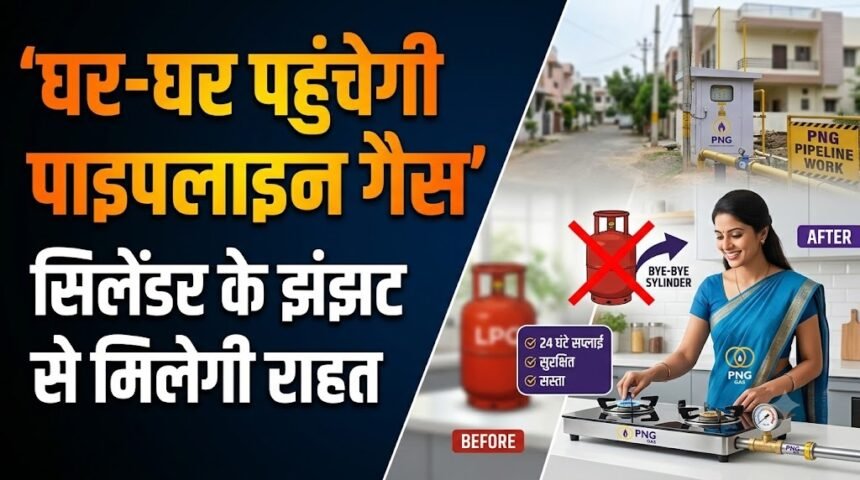 PNG Gas Pipeline : घर-घर पहुंचेगी पाइपलाइन गैस, सिलेंडर के झंझट से मिलेगी राहत