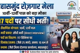 Mahasamund Job Fair : 10वीं-12वीं पास को बड़ा मौका, 117 पदों पर सीधी भर्ती