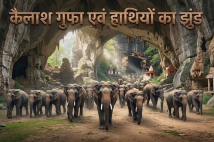 Kailash Cave Elephant Alert  :  कैलाश गुफा के पास 16 हाथी, श्रद्धालुओं की बढ़ी चिंता