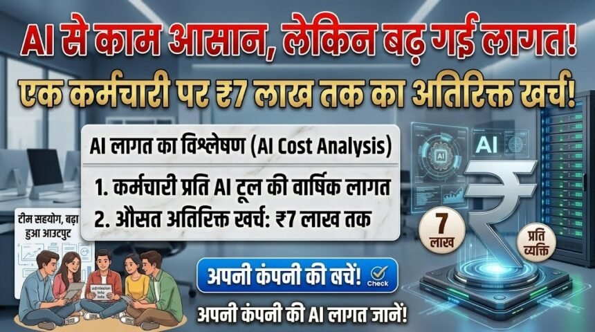 AI Cost : AI से काम आसान, लेकिन कंपनियों की बढ़ी लागत, एक कर्मचारी पर 7 लाख तक खर्च