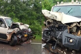 Kondagaon Accident  :  मंत्री के काफिले की गाड़ी से भिड़ी स्कॉर्पियो, 4 जवान घायल