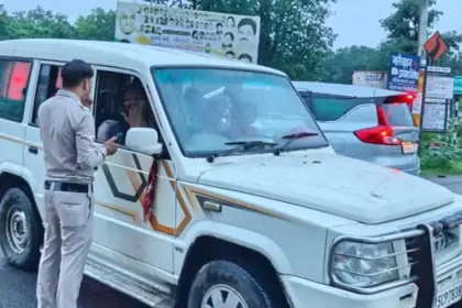 Surajpur Police Traffic Checking