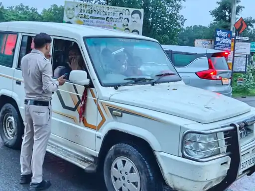 Surajpur Police Traffic Checking