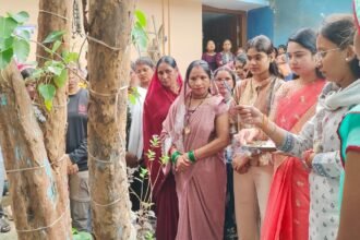 Nature Rakhi Festival : पेड़ों को राखी बांधकर किसान स्कूल ने दिया प्रकृति बचाने का संदेश