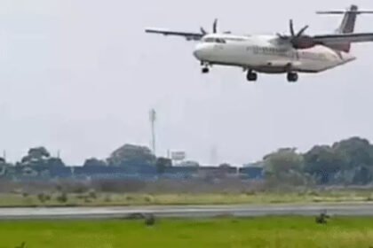Airport Plane Tyre Burst
