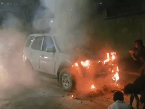 Bilaspur Car Fire