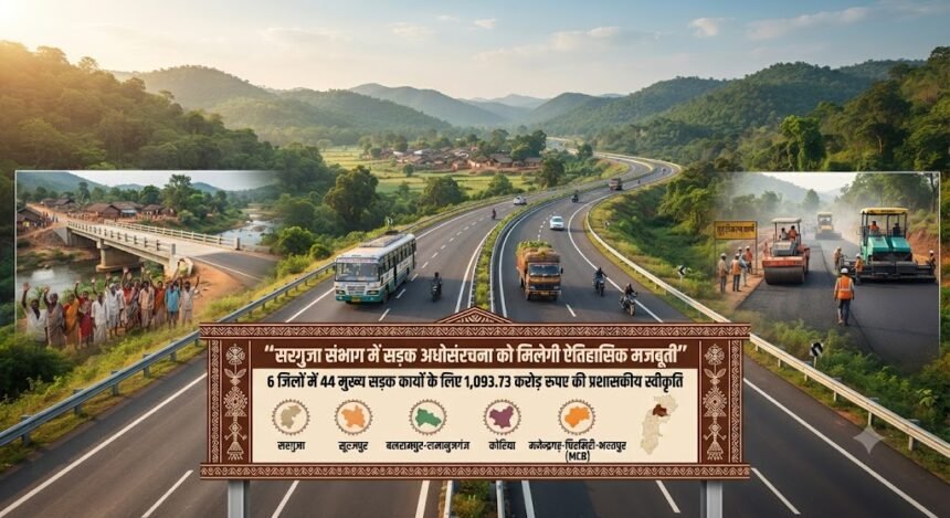 Surguja Road Project : सरगुजा संभाग में सड़कों का होगा कायाकल्प, 6 जिलों में 1,093 करोड़ से 44 काम मंजूर