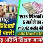 Chhattisgarh Guest Teacher Honorarium 2026 : 1535 अतिथि शिक्षकों के 6 महीने के मानदेय के लिए 18.42 करोड़ जारी