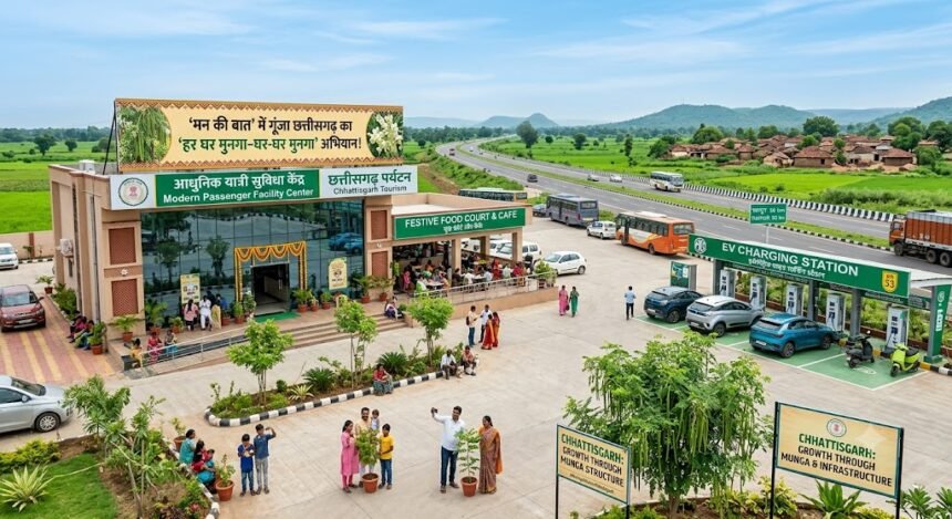 Chhattisgarh Highway Facilities : हाईवे पर बनेंगे आधुनिक यात्री सुविधा केंद्र, फूड कोर्ट से EV चार्जिंग तक