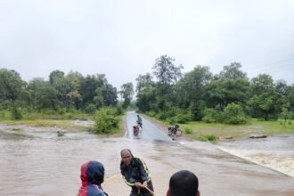 Keshkal Teacher Accident : नाले के तेज बहाव में वाहन समेत बह गए शिक्षक, बाल-बाल बची जान