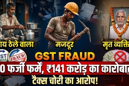 GST Fraud : चाय ठेले वाले, मजदूर और मृत व्यक्ति के नाम पर 10 फर्जी फर्में, 141 करोड़ का कारोबार दिखाकर टैक्स बचाने का आरोप