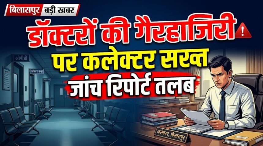 Doctor Absence Bilaspur : डाक्टरों की गैरहाजिरी पर कलेक्टर सख्त, जांच रिपोर्ट तलब
