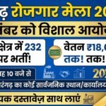 Sarangarh Job Fair 2026 : 25 सितंबर को रोजगार मेला, निजी क्षेत्र में 232 पदों पर भर्ती, 18 हजार तक वेतन