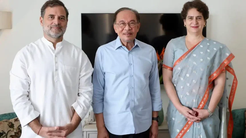 Anwar Ibrahim Rahul Priyanka Meeting