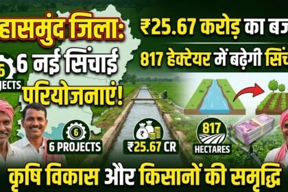 Irrigation Projects Mahasamund : 6 सिंचाई परियोजनाओं पर 25.67 करोड़; 817 हेक्टेयर में बढ़ेगी सिंचाई क्षमता