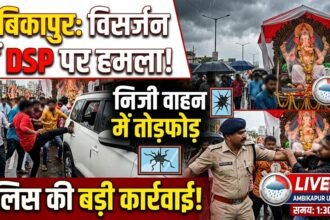 Ambikapur Ganesh Visarjan Attack : गणेश विसर्जन के दौरान प्रशिक्षु DSP से मारपीट, निजी वाहन में तोड़फोड़