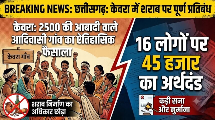 Kevra Liquor Ban : 2500 की आबादी वाले आदिवासी गांव ने छोड़ा शराब निर्माण का अधिकार, 16 लोगों पर 45 हजार का अर्थदंड