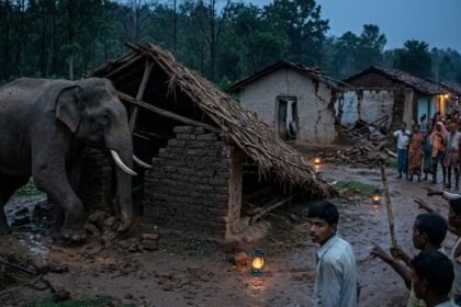 Elephant Attack Manendragarh : मनेन्द्रगढ़ में हाथियों का आतंक, 3 घर टूटे, गांव में दहशत