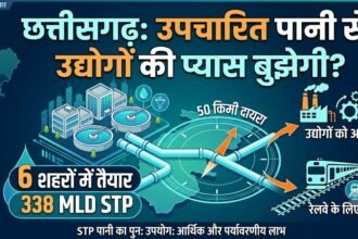 Chhattisgarh Treated Water : 6 शहरों में 338 MLD STP तैयार, 50 किमी दायरे में उद्योग-रेलवे तलाशेंगे पानी के खरीदार