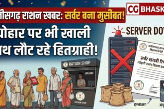 Chhattisgarh Ration News : राशन दुकानों में सर्वर बना मुसीबत, त्योहार पर भी खाली हाथ लौट रहे हितग्राही