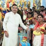 Rikesh Sen Kanya Pujan : विधायक रिकेश सेन ने 101 नवजात बेटियों का किया पूजन, हर मां को 11 हजार की किट