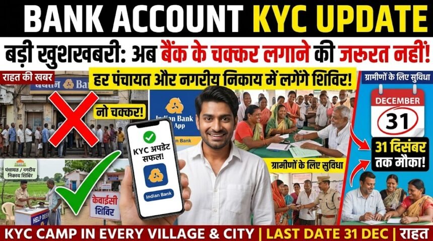 Bank Account KYC Update : अब बैंक के चक्कर लगाने की जरूरत नहीं! हर पंचायत और निकाय में लगेंगे शिविर