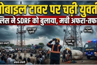 Mobile Tower Incident : मोबाइल टावर पर चढ़ी युवती, पुलिस ने SDRF को बुलाया