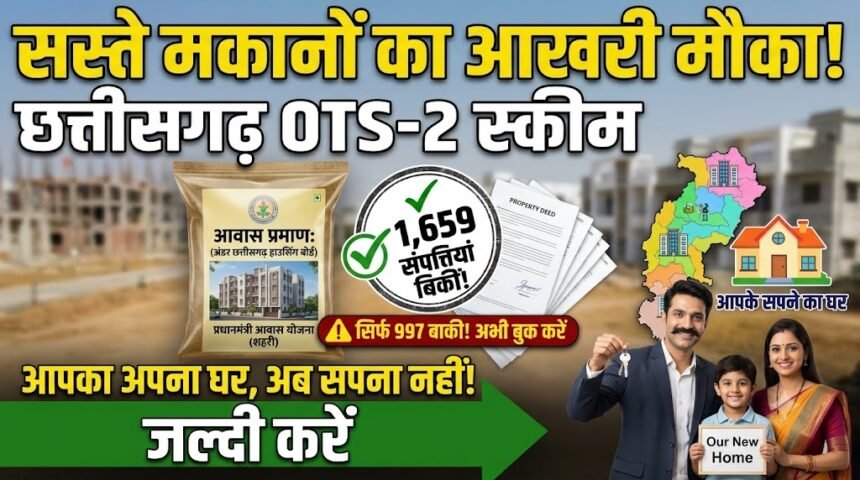 Chhattisgarh OTS-2 Scheme : छत्तीसगढ़ में सस्ते मकान खरीदने का मौका! 1,659 संपत्तियां बिकीं, अब भी 997 बाकी