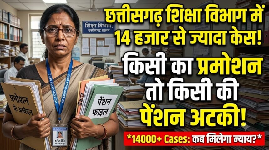 Chhattisgarh Education Department Cases : छत्तीसगढ़ शिक्षा विभाग में 14 हजार से ज्यादा केस, किसी का प्रमोशन तो किसी की पेंशन अटकी