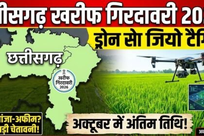 Kharif Girdawari 2026 : अक्टूबर में पूरी होगी खरीफ की गिरदावरी, ड्रोन से खेतों की जियो मैपिंग, गांजा-अफीम पर रहेगी टेढ़ी नजर