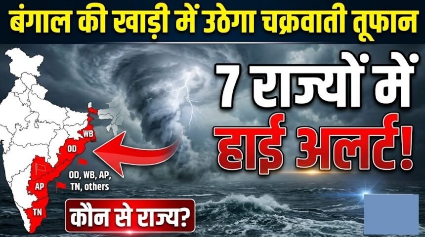 Bay of Bengal Cyclone Alert : बंगाल की खाड़ी में उठेगा चक्रवाती तूफान, 7 राज्यों में अलर्ट